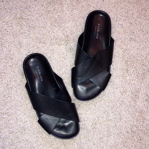 Everlane Black Leather Strap Sandals
